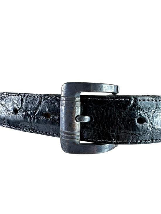 Genuine Vintage KLEINBERG SHERRILL Black Alligator Belt Size 34 1986 Unisex main image 9